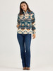 WRANGLER RETRO VINTAGE PULLOVER BLUE - LADIES SWEATSHIRT  - 112367283