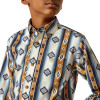 ARIAT SHILO CLASSIC FIT BLUE - KIDS BOYS SHIRT - 10062394