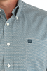 CINCH TEAL STRETCH GEOMETRIC PRINT - MENS SHIRT  - MTW1105968