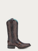 CORRAL BLACK HONEY FLORAL EMBROIDERY - BOOT LADIES  - A4806
