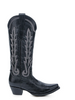 CIRCLE G BY CORRAL BLACK EMBROIDERY SNIP TOE - BOOT LADIES  - L6282