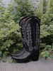CIRCLE G BY CORRAL BLACK EMBROIDERY SNIP TOE - BOOT LADIES  - L6282