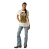 ARIAT NATURAL CLASSIC RODEO PRINT - LADIES TEE  - 10062433