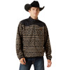 ARIAT BASIS FLEECE BLACK SOUTHWEST - MEN SWEATER  - 10062486