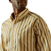 ARIAT BRIGHAM FITTED TAN PRINT - MENS SHIRT  - 10062202