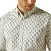 ARIAT BASS FITTED WHITE PRINT - MENS SHIRT  - 10062203