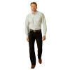 ARIAT BASS FITTED WHITE PRINT - MENS SHIRT  - 10062203