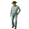 ARIAT PRO BROOKLYN TEAL PLAID - MENS SHIRT  - 10062171