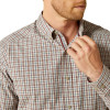 ARIAT PRO TREVOR BURGUNDY PLAID - MENS SHIRT  - 10062189