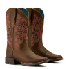 ARIAT ROUND UP SASSY BROWN PINK - BOOT LADIES  - 10064078
