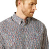 ARIAT TEGAN CLASSIC FIT BLUE PRINT - MENS SHIRT  - 10062183