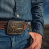 ATTITUDE BY MONTANA SILVERSMITHS INDEPENDENT SINCE 1776 - ACC BUCKLE  - A1062P