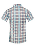 RODEO AZTEC LIGHT BLUE PRINT - MENS POLO  - RS200-1067