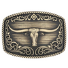 ATTITUDE BY MONTANA SILVERSMITHS LONGHORN LEGEND FILIGREE - ACC BUCKLE  - A973C