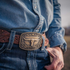 ATTITUDE BY MONTANA SILVERSMITHS LONGHORN LEGEND FILIGREE - ACC BUCKLE  - A973C