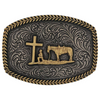ATTITUDE BY MONTANA SILVERSMITHS 2 FAITHFUL FRONTIER - ACC BUCKLE  - A996P