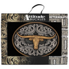 ATTITUDE BY MONTANA SILVERSMITHS LONGHORN COWBOY TWO TONE - ACC BUCKLE  - A1015P