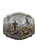 MONTANA SILVERSMITHS 2 TONETRIPLE CROSS FIGURE - ACC BUCKLE  - 55710-855