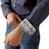 ARIAT WF DAVEN FITTED NAVY PRINT - MENS SHIRT  - 10062199