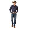 ARIAT WF DAVEN FITTED NAVY PRINT - MENS SHIRT  - 10062199