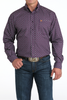 CINCH PURPLE GEOMETRIC PRINT - MENS SHIRT  - MTW1105974