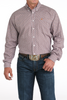CINCH BROWN GEOMETRIC PRINT - MENS SHIRT  - MTW1105977