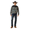 ARIAT BASIS FLEECE TEAL SOUTHWEST - MEN SWEATER  - 10062487
