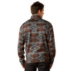 ARIAT CALDWLL LOGO 1/4 ZIP MAHOGANY - MEN SWEATER  - 10062620