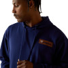 ARIAT WOODSHOP STACK HOODIE NAVY - MENS HOODIE  - 10062497