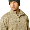 ARIAT CALDWELL 1/4BUTTON LIGHT BROWN - MEN SWEATER  - 10062482