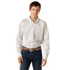 ARIAT WF DEWITTED FITTED CREAM PRINT - MENS SHIRT  - 10062201
