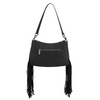 WRANGLER FRINGE BLACK BUCKLE HOBO - LADIES PURSES  - WG241-2022BK