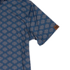 LAZY J RANCH WEAR NAVY GEO PERFORMANCE PRINT - MENS POLO  - LJ-2557