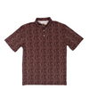 LAZY J RANCH WEAR MAROON PERFORMANCE PRINT - MENS POLO  - LJ-2567