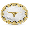 MONTANA SILVERSMITHS SOUTHWEST SUN LARGE LONGHORN - ACC BUCKLE  - 2190-767M