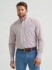 WRANGLER RELAXED FIT WHITE/ BURGUNDY - MENS SHIRT  - 112369439