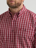 WRANGLER RELAXED FIT- BURGUNDY PLAID - MENS SHIRT  - 112369440