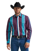 WRANGLER BRUSH POPPER VINTAGE PURPLE - MENS SHIRT  - 112375225