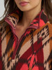 WRANGLER SHERPA QUARTER ZIP BURGUNDY - LADIES SWEATSHIRT  - 112371633