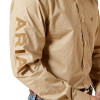 ARIAT TEAM PENN FITTED KHAKI PRINT - MENS SHIRT  - 10065812