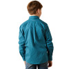 ARIAT TYCE CLASSIC DARK TEAL PRINT - KIDS BOYS SHIRT - 10065986