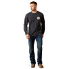 ARIAT CIRCLE A CHARCOAL HEATHER - MENS SHIRT  - 10065903