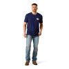 ARIAT MESA MOTIF LOCKUP BLUE - MENS TEE  - 10065904