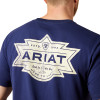 ARIAT MESA MOTIF LOCKUP BLUE - MENS TEE  - 10065904