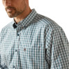 ARIAT PRO TOWNES DARK TEAL PLAID - MENS SHIRT  - 10065772
