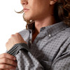 ARIAT WF ANDERSON GREY FITTED PRINT - MENS SHIRT  - 10065776