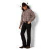 ARIAT WF ATLAS FITTED BROWN PLAID - MENS SHIRT  - 10065777