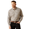ARIAT TEAM PETER CLASSIC KHAKI/WHITE - MENS SHIRT  - 10065814