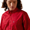 ARIAT TRUETT RED FITTED PRINT - MENS SHIRT  - 10065847