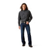 ARIAT FELIX FITTED BLACK PRINT - MENS SHIRT  - 10065785